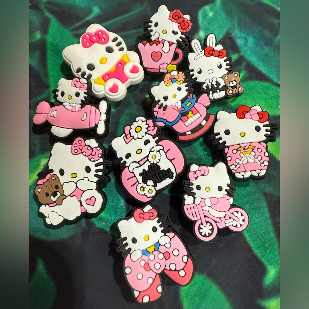 10 Hello Kitty Croc Charms Jibbit Shoe Charm Disney Croc Charms